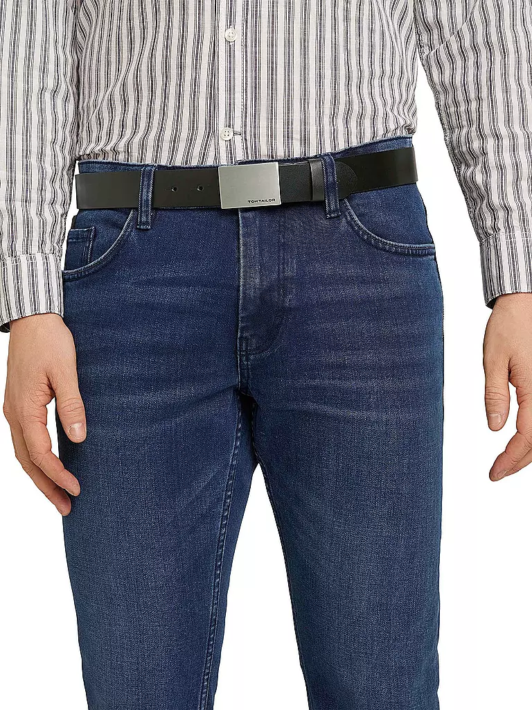 TOM TAILOR Ledergürtel TTBOB schwarz