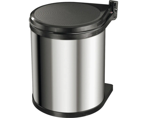 Hailo Inbouw Afvalbak Compact-Box 15 l Zilver Zwart