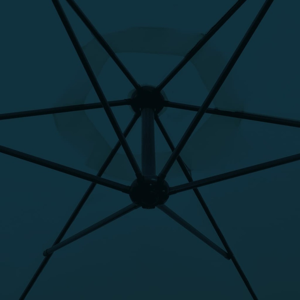 Parasol meuble de jardin en porte-à-faux 3 m bleu