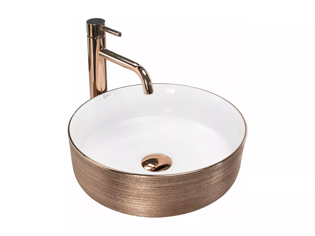Vasque à poser Réa Sami Brush rose gold