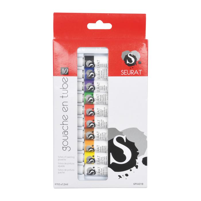 BOITE 10 TUBES GOUACHE 12ML