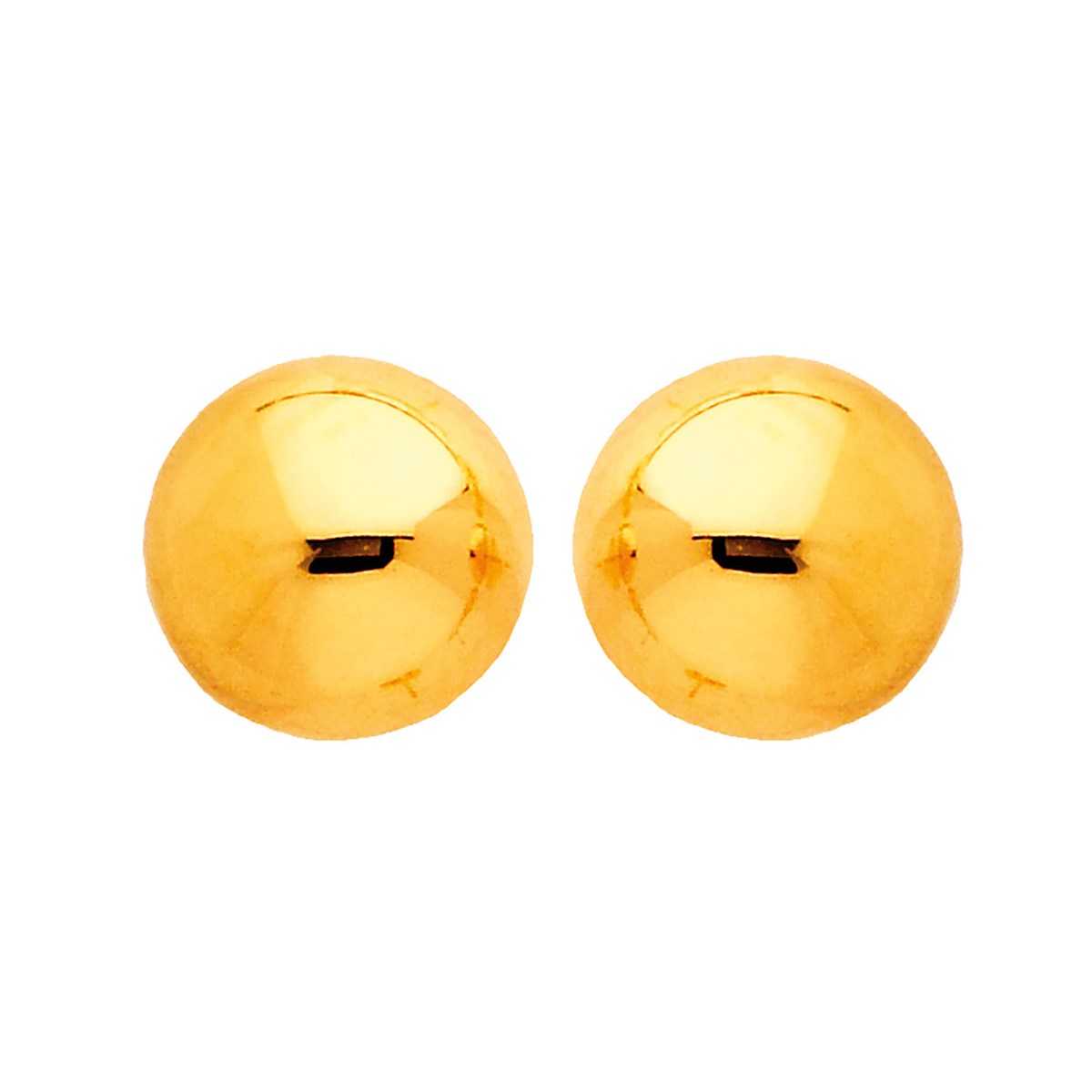 Boucles d'oreilles demi boule 6 mm or