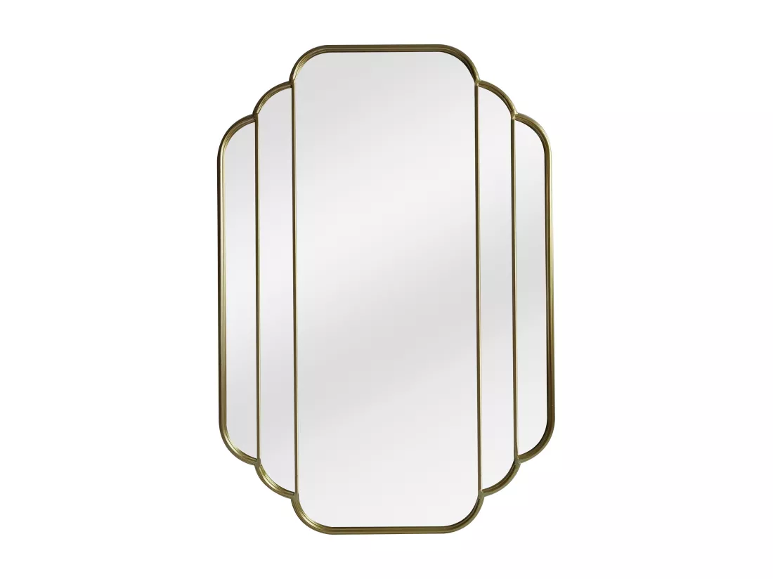 Miroir art déco doré antique - L. 70 x H. 105 cm - DALVIA
