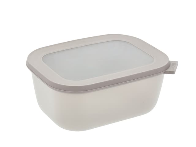 Mepal Rektangulær skål m/låg Nordic white