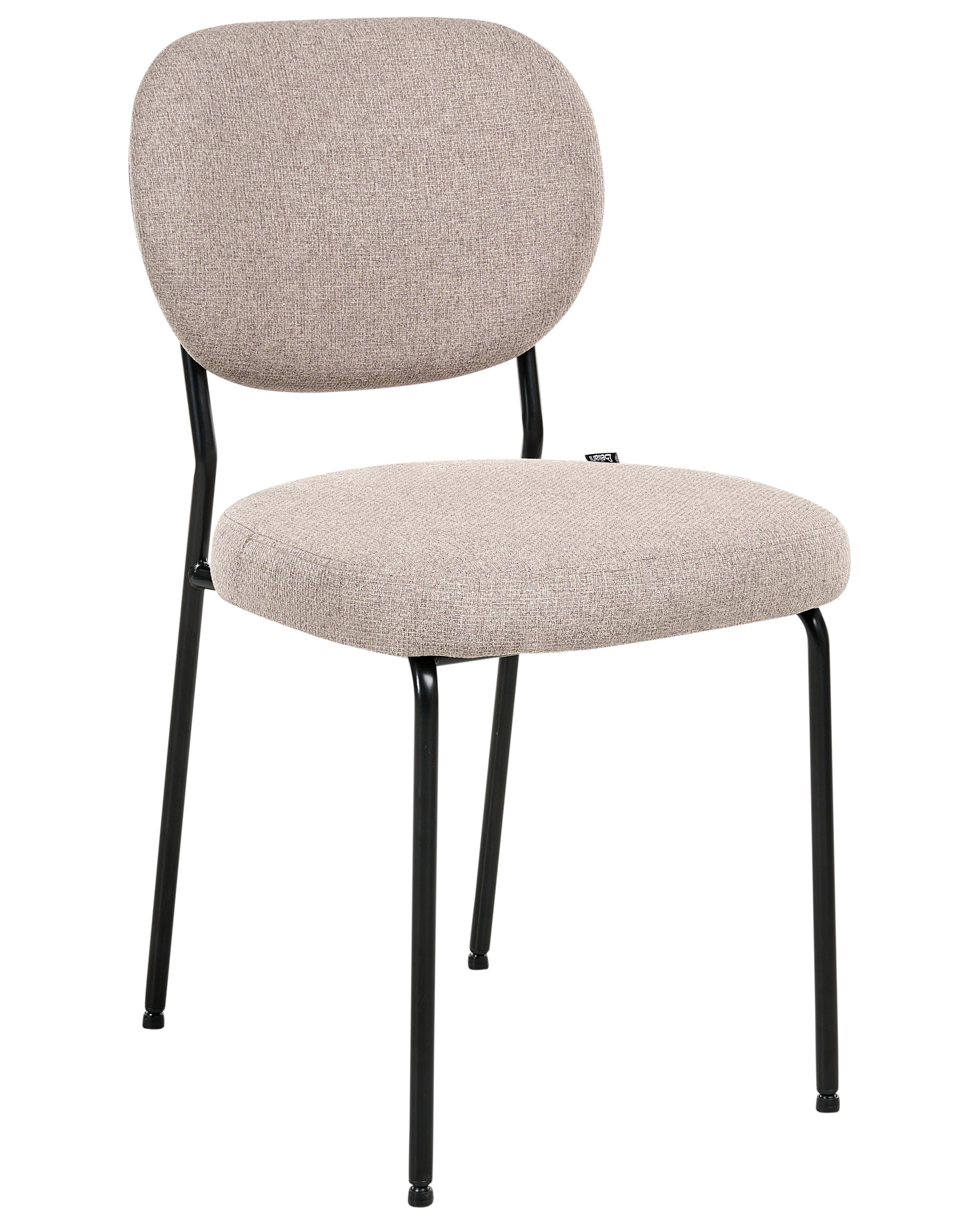 Set van 2 eetkamerstoelen LOLETA Stof Lichtbruin