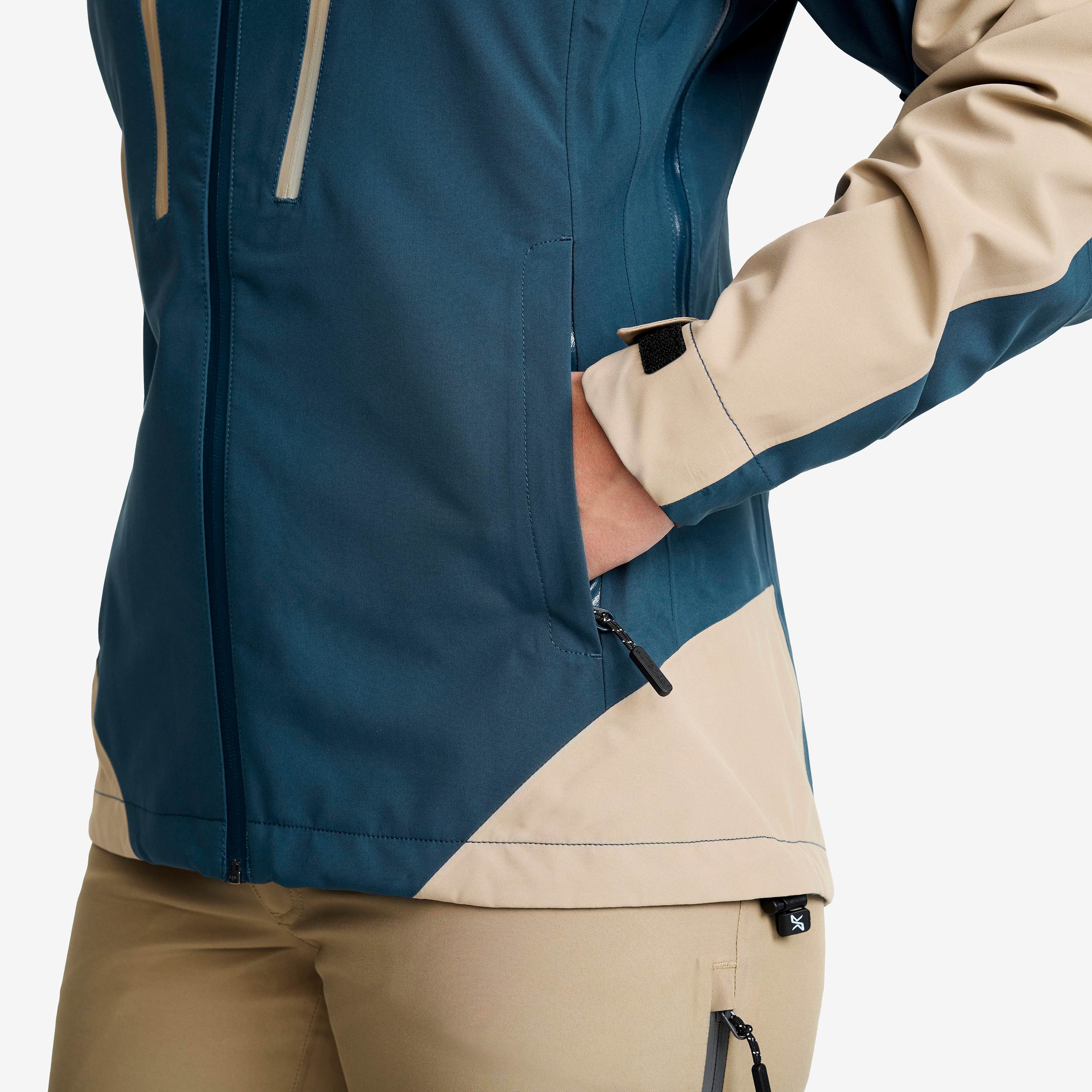 Silence Proshell 3L Jacket Dame Khaki/Moonlit Ocean