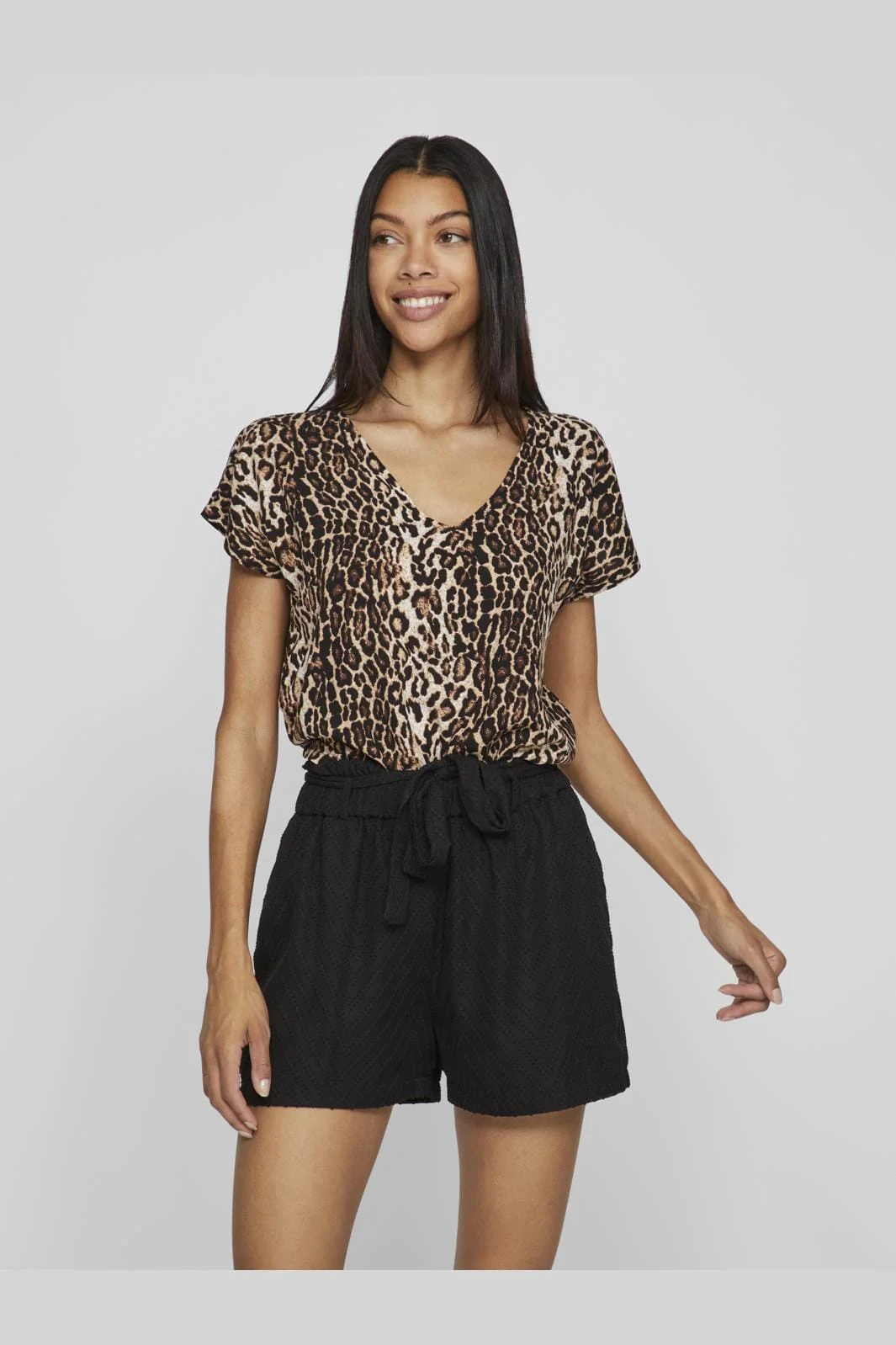Vila Ya S/S V-Neck Top