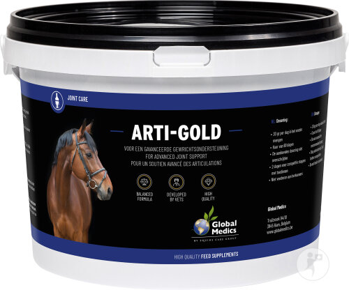 Global Medics Arti-Gold Complément Alimentaire Articulations Chevaux Poudre 2,7kg
