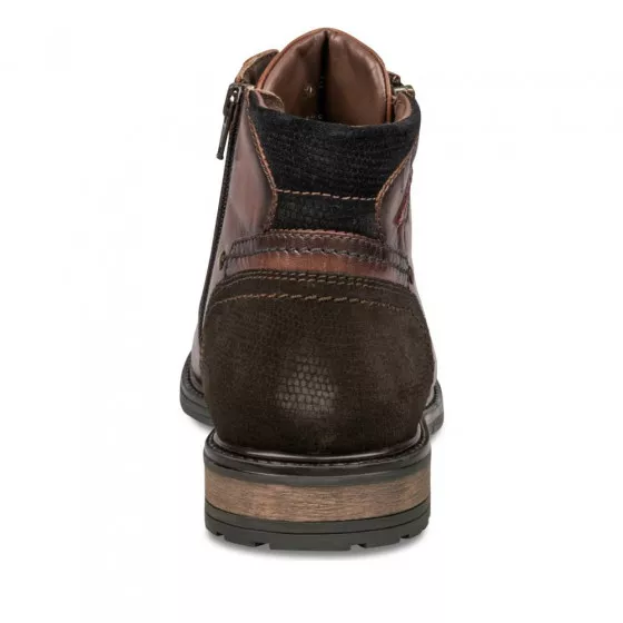 Bottines COGNAC DENIM SIDE CUIR