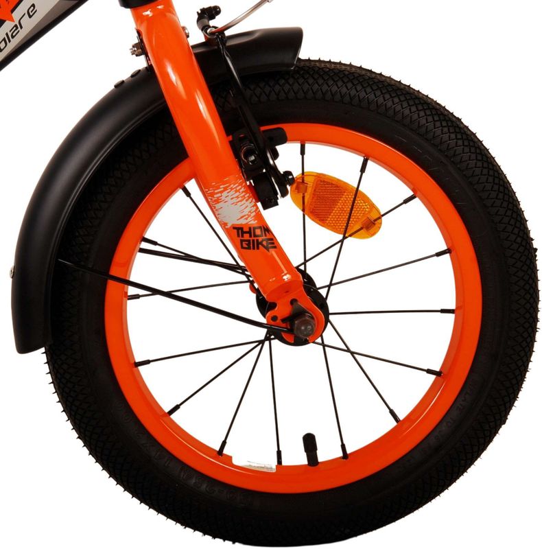 Volare - Thombike - Jongensfiets - Zwart/Oranje - Staal - 14 Inch