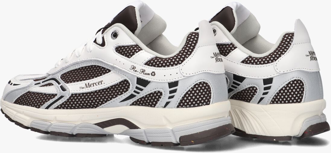 bruine mercer amsterdam lage sneakers the re-run white silver