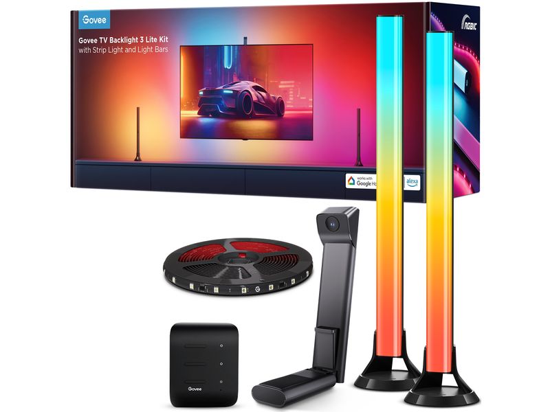 Govee Lichtbalken Backlight Kit 2, T3 Cam, RGBIC, WiFi   BT Smarte TV- Hintergrundbeleuchtung