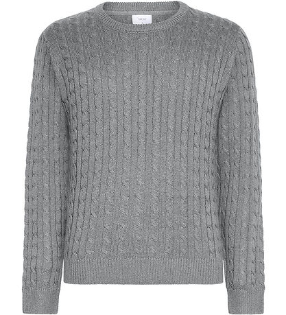 Grunt Bluse - Strick - GrTue - Grau Meliert