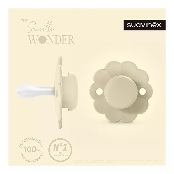 Chupeta reversível Suavinex Wonder SXPRO 0/6 meses Wonder - Cinza Whitecap