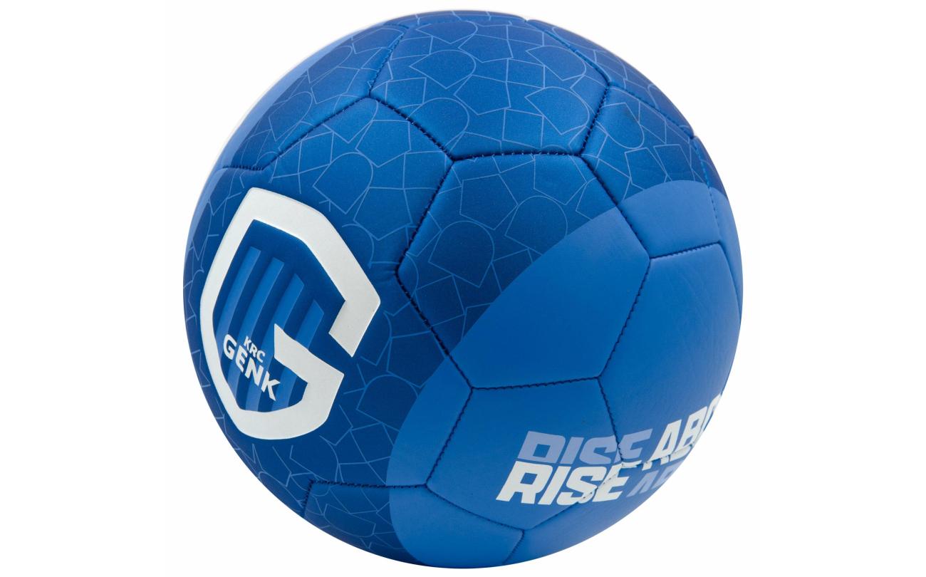 KRC Genk bal logo’s & RISE ABOVE turqoise/blauw size 5