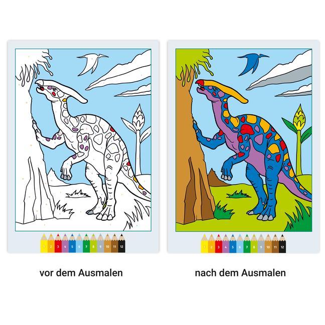 Ravensburger CreArt Malen nach Zahlen ab 5 Dinosaurier - 24 Motive