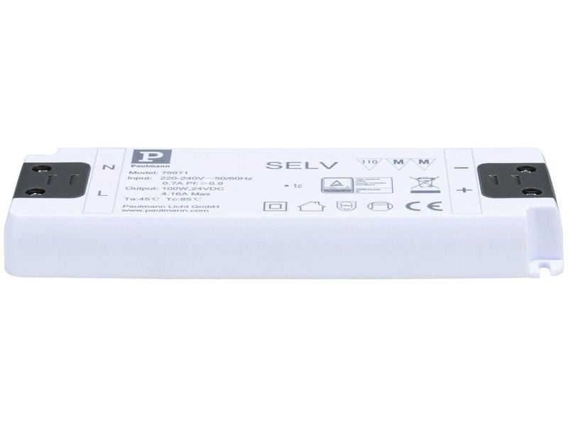 Paulmann Pro Power Supply Zubehör 230/24 V 100 VA Weiss Power Supply für professionelle 24 V ProStrip Silver und Gold