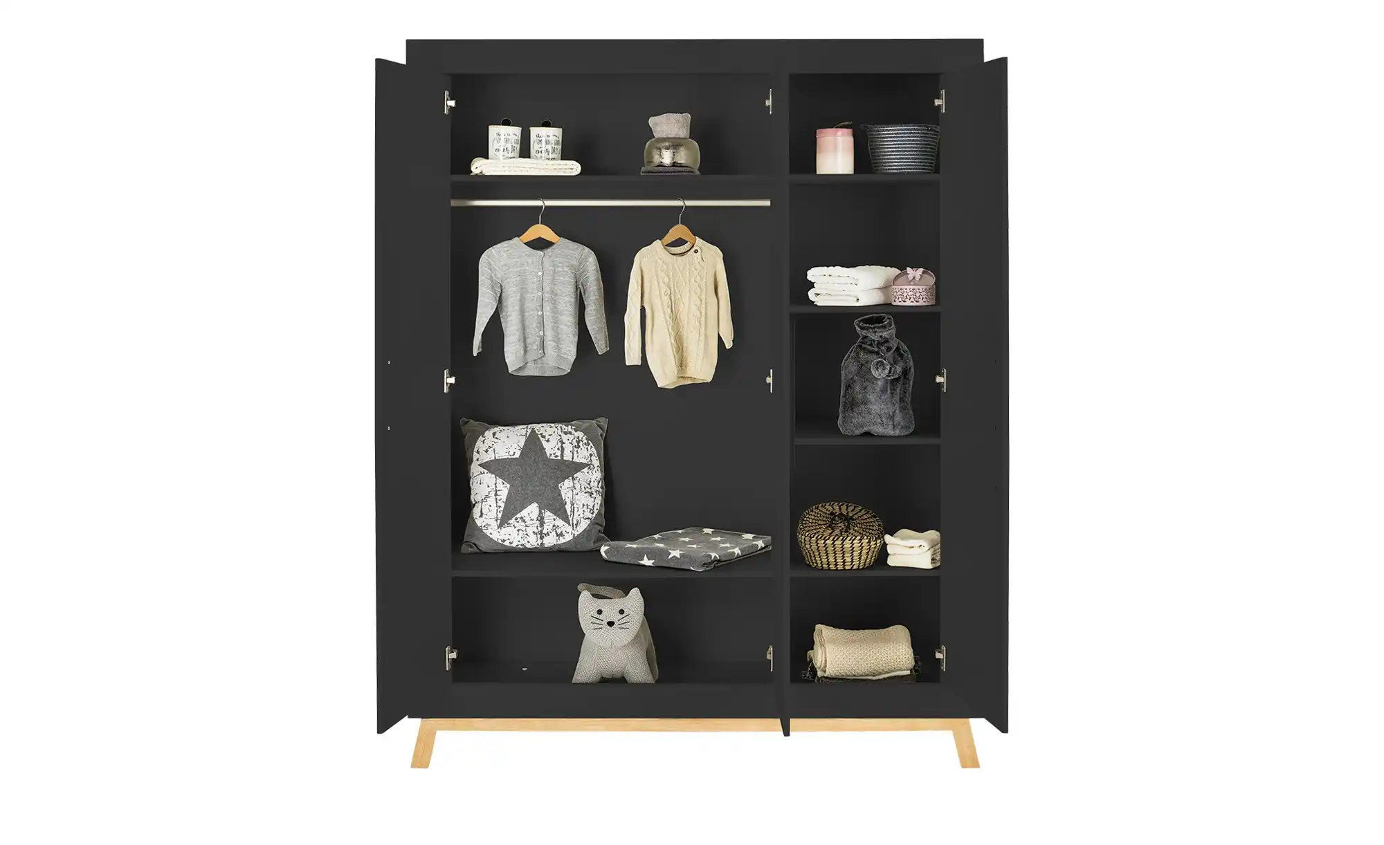 Kleiderschrank Miami Black