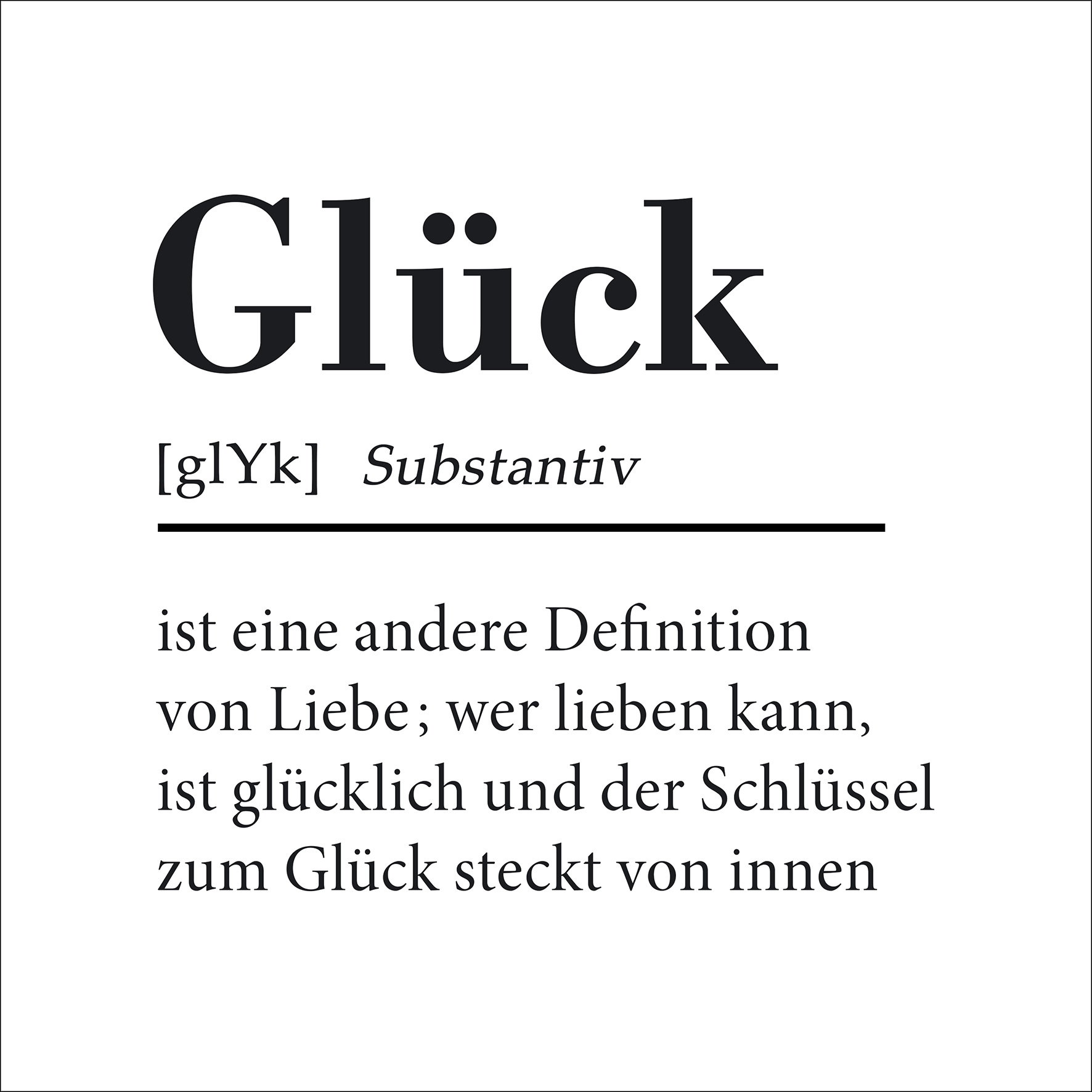 Keilrahmenbild GLÜCK