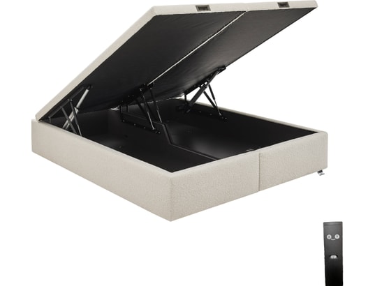 TEMPUR - Sommier 140 x 190 Premium Swift électrique 140x190 bouclé creme D72