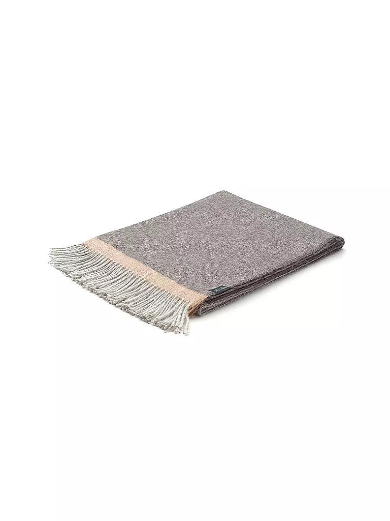 WEICH COUTURE ALPACA Edelhaardecke MERIMA 130x180cm Grey/Darkgrey  grau