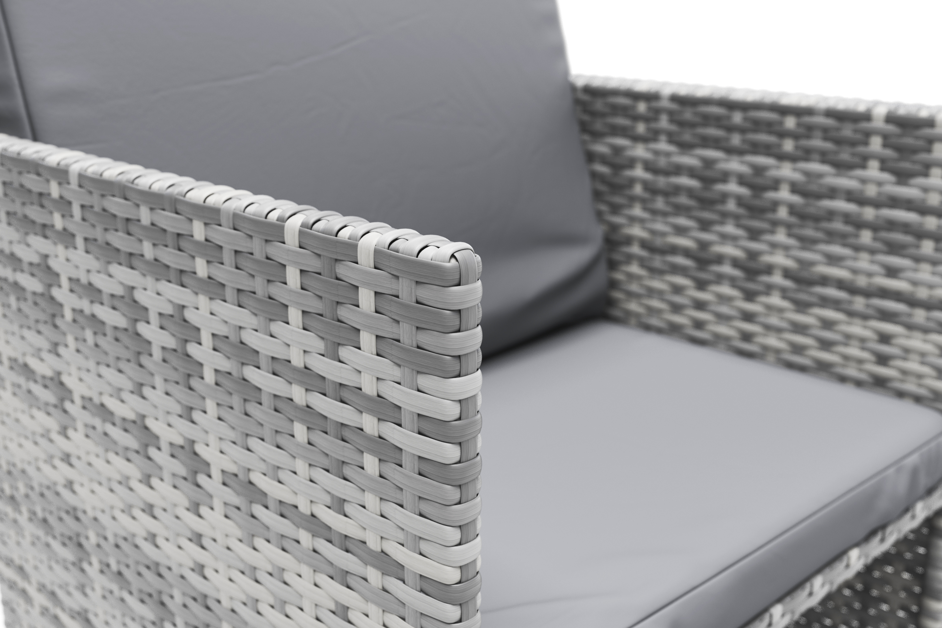 Gartenset Rattan BASTIA grau