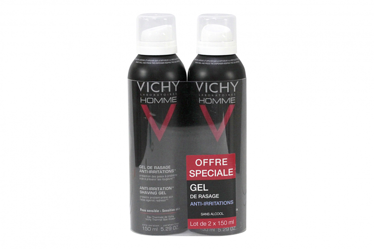 Gel de rasage anti-irritations Homme 2x200ml