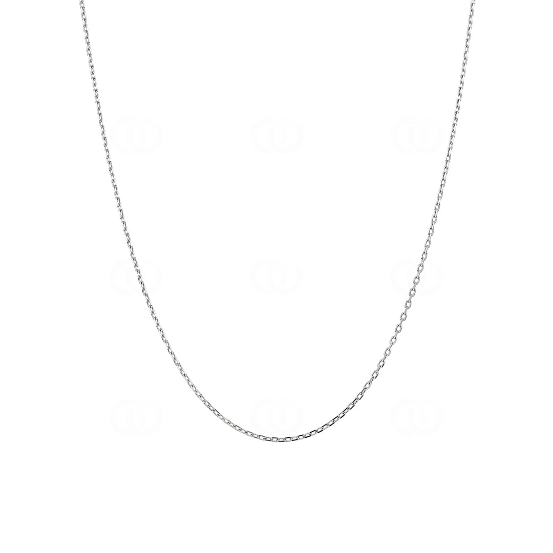 Ankerkette geschliffen 750/18 K Weissgold 1.4mm