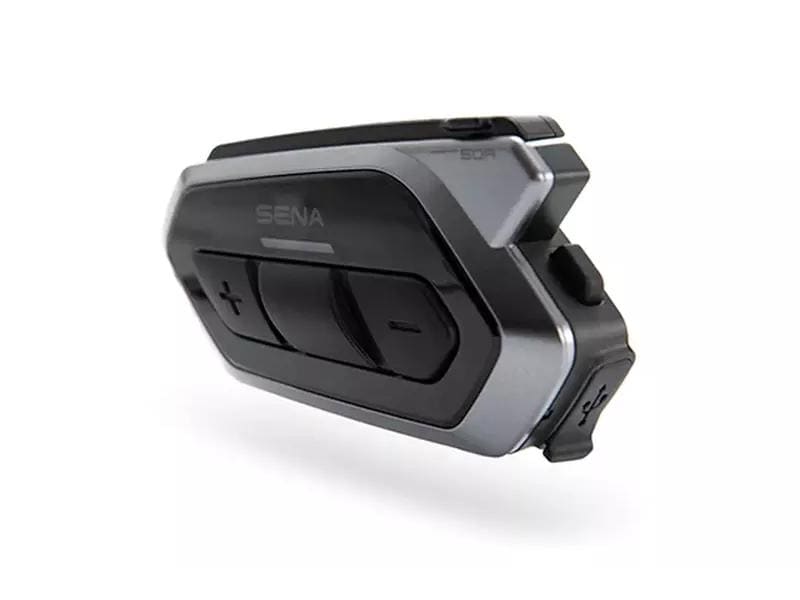 SENA Intercom 50R-02 Single Pack Bluetooth-Kommunikationssystem für Motorradfahrer mit Premium SOUND BY Harman Kardon