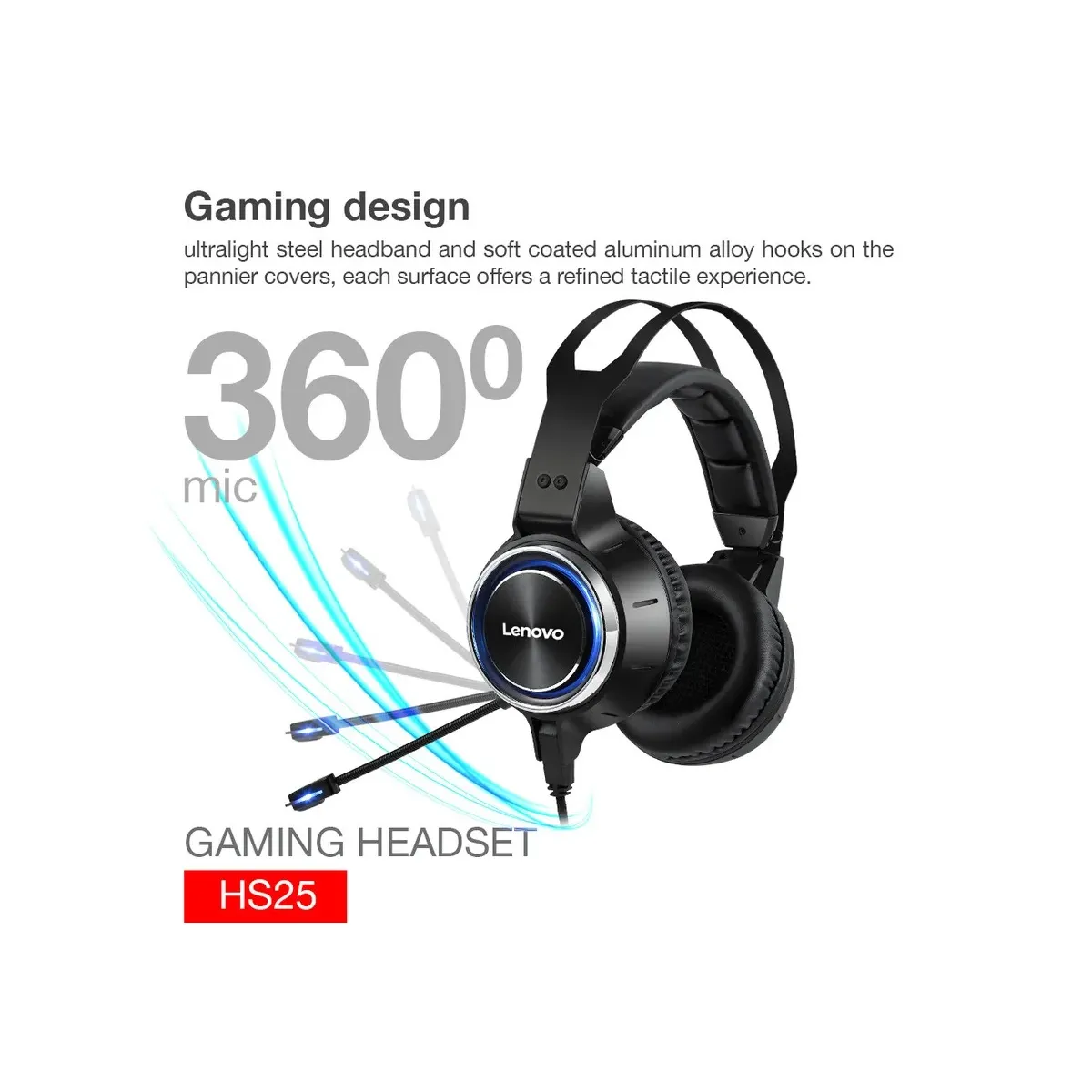 Lenovo Gamer HS25 - Noir