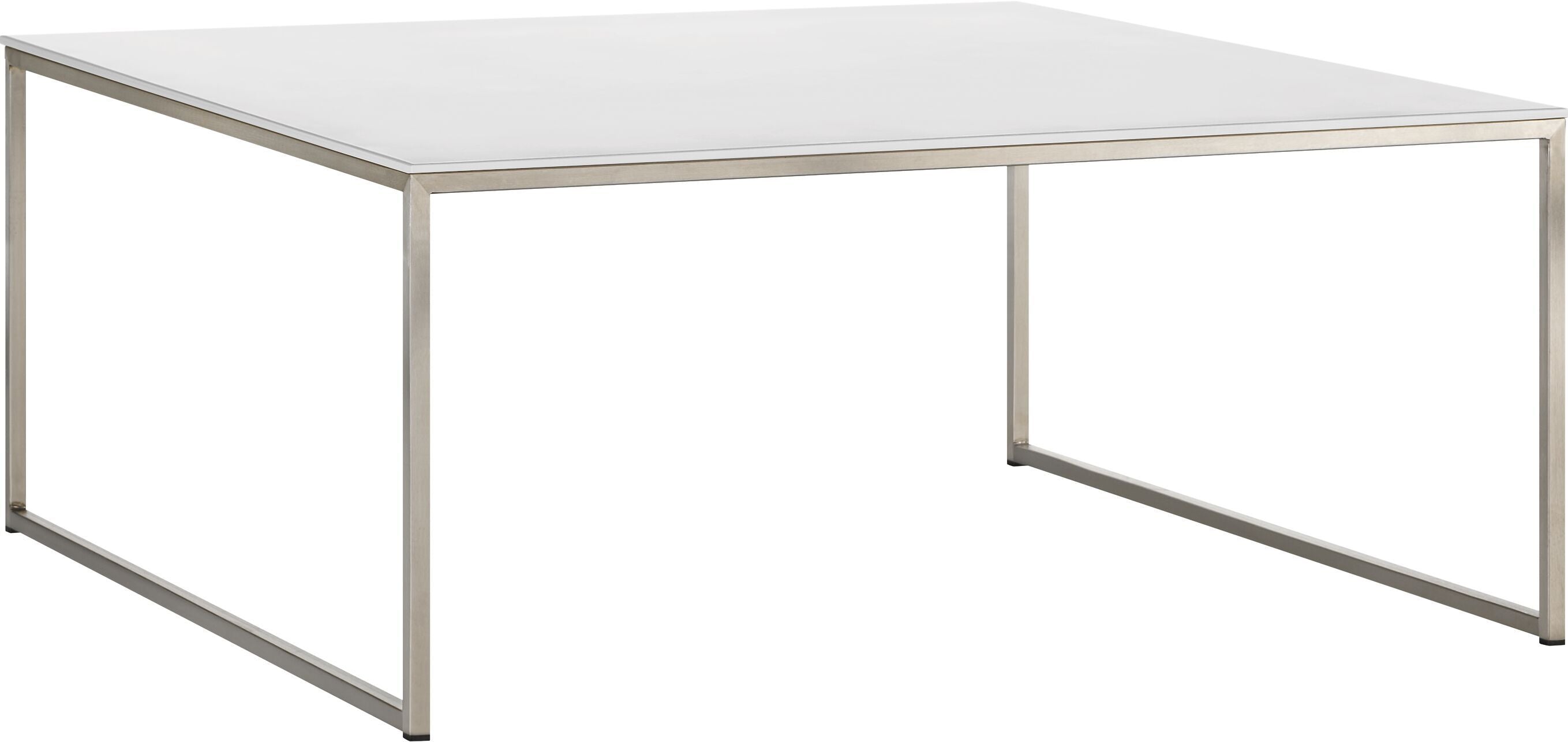 AVEA Salontisch - grau / Edelstahl / B: 90.0 cm x T: 90.0 cm x H: 40.0 cm