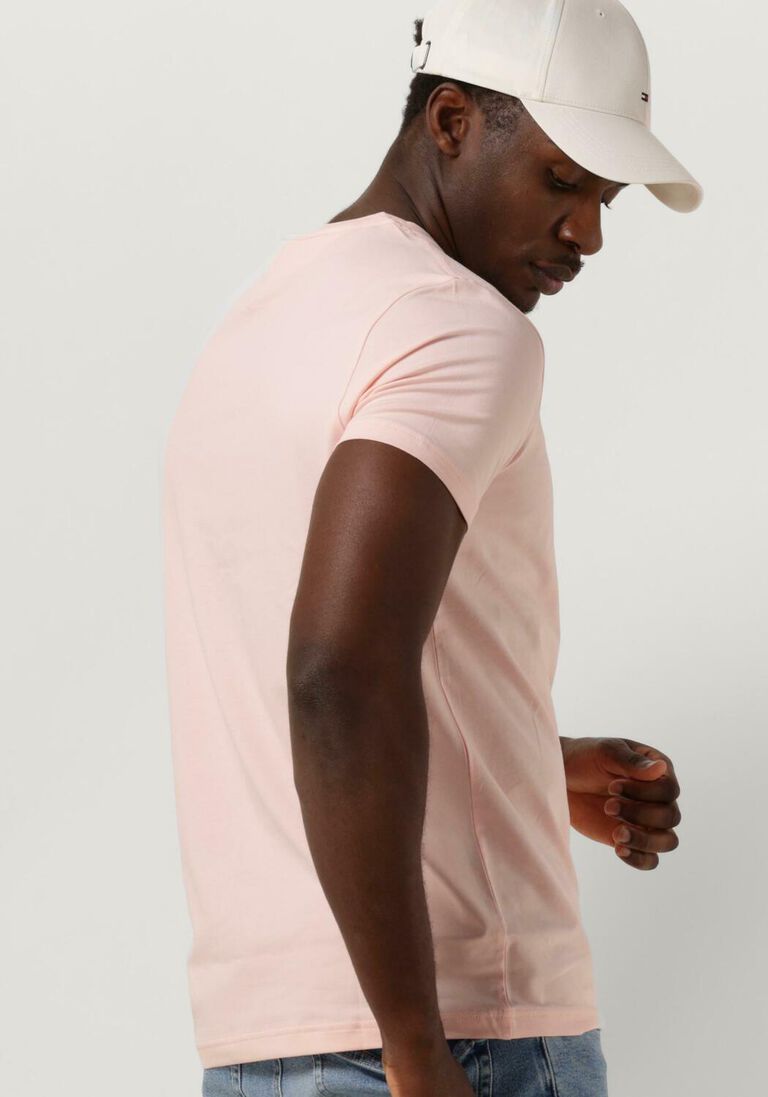 TOMMY HILFIGER lichtroze tommy hilfiger t-shirt stretch slim fit tee