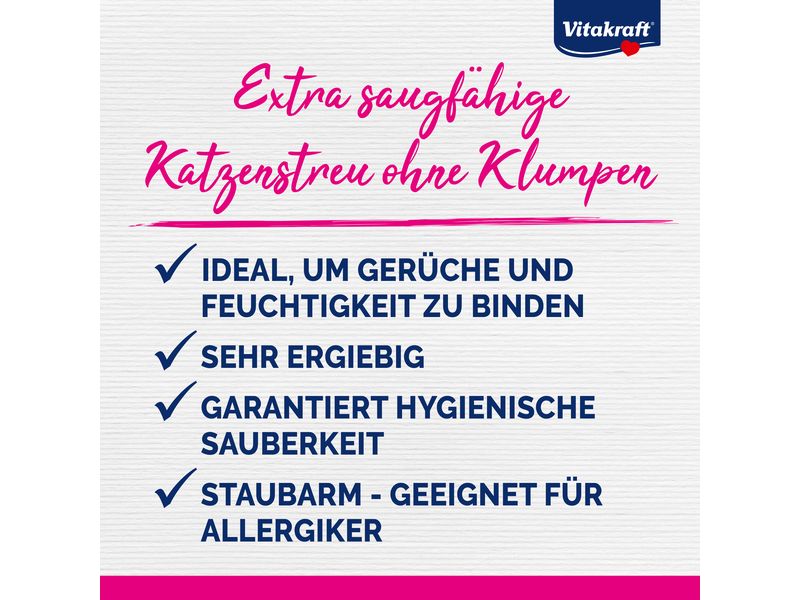 Vitakraft Katzenstreu Magic CLEAN, 5 l (2.2 kg) Sehr saugfähiges Katzenstreu