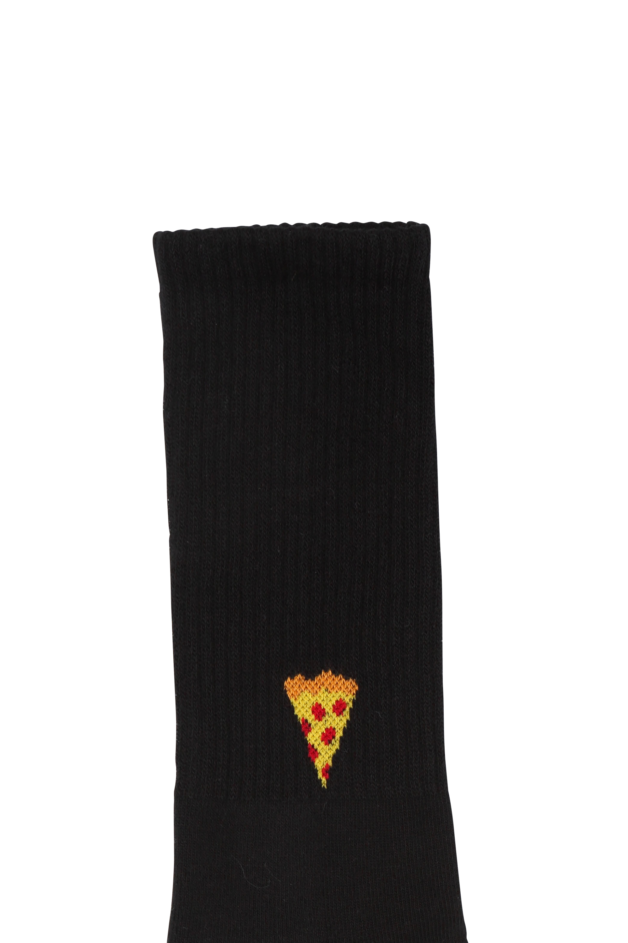 PIZZA SKATEBOARD Chaussettes  EMOJI Noir