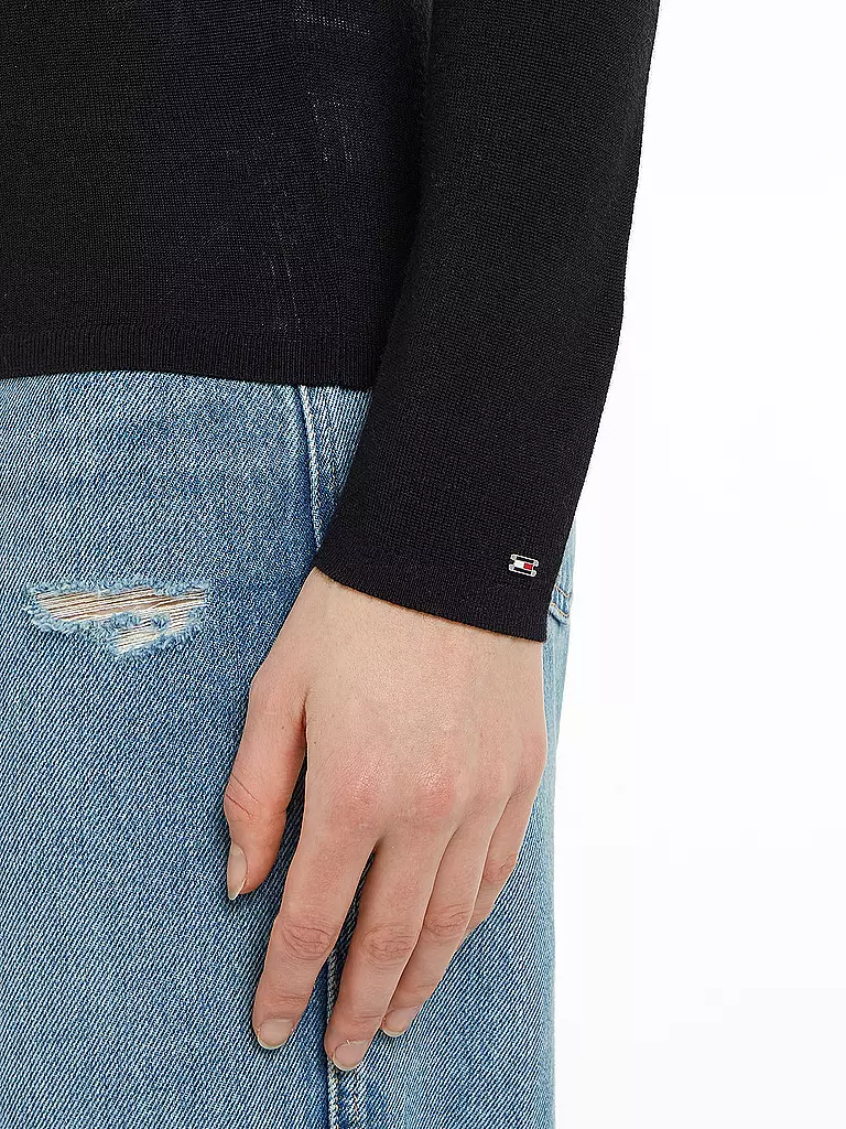 TOMMY HILFIGER Rollkragenpullover schwarz