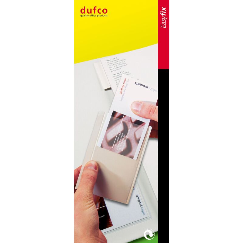 Dufco Visitenkartentaschen Easyfix, selbstklebend, transparent
