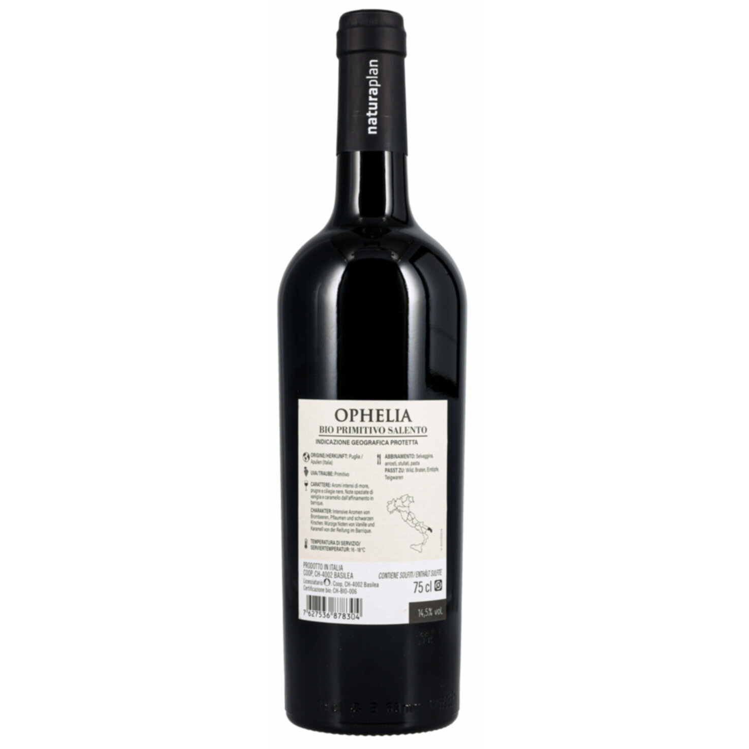 Bio Salento IGP Primitivo Ophelia -75cl