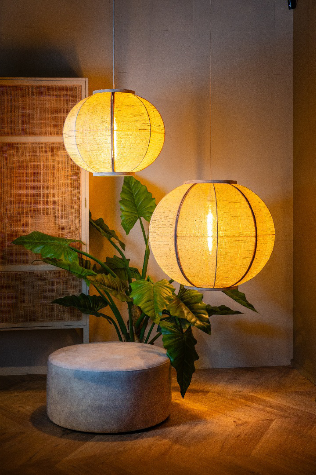 Hanglamp Fabric Ø48 cm naturel
