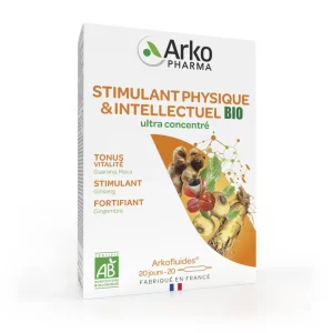 Arkofluides Stimulant Physique et Intellectuel Bio - 20 Ampoules