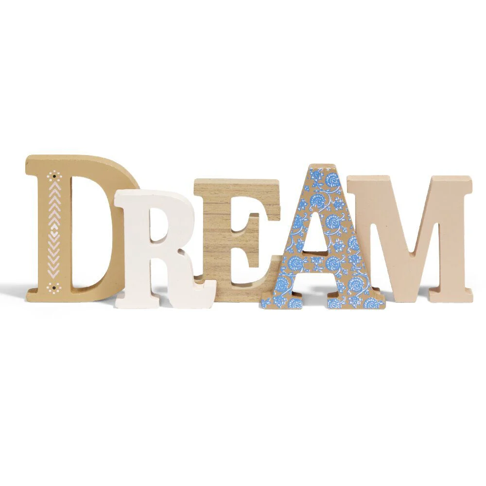 Décoration mot DREAM en bois L49xH14cm