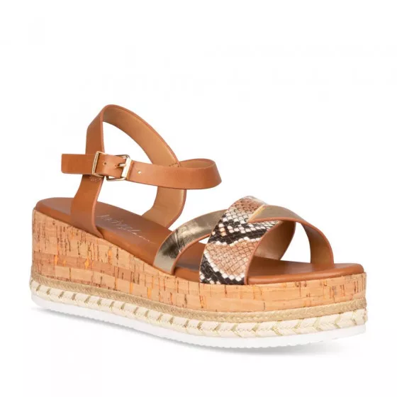 Sandales COGNAC LADY GLAM