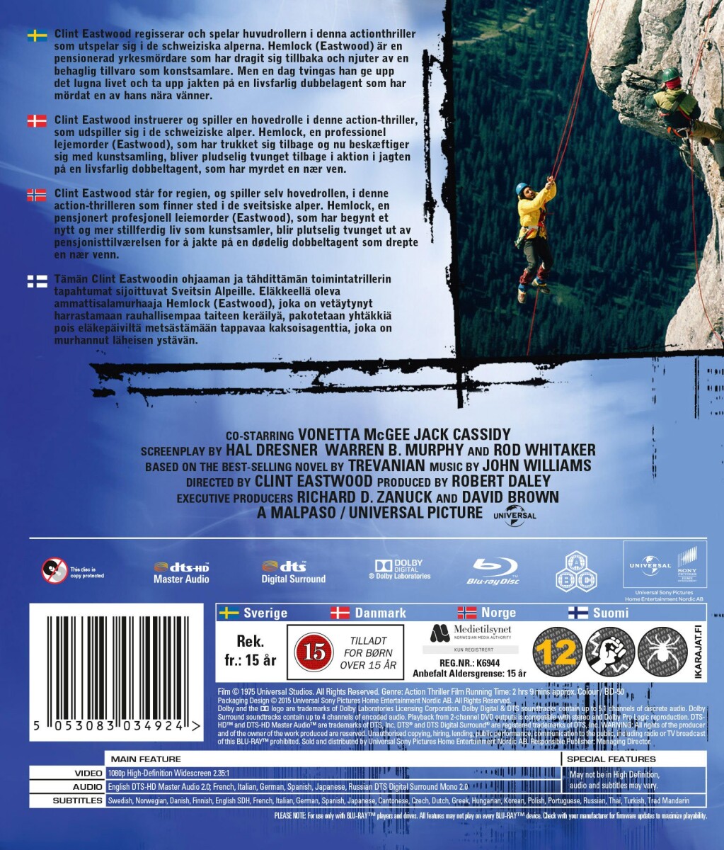 The Eiger Sanction - Blu-Ray