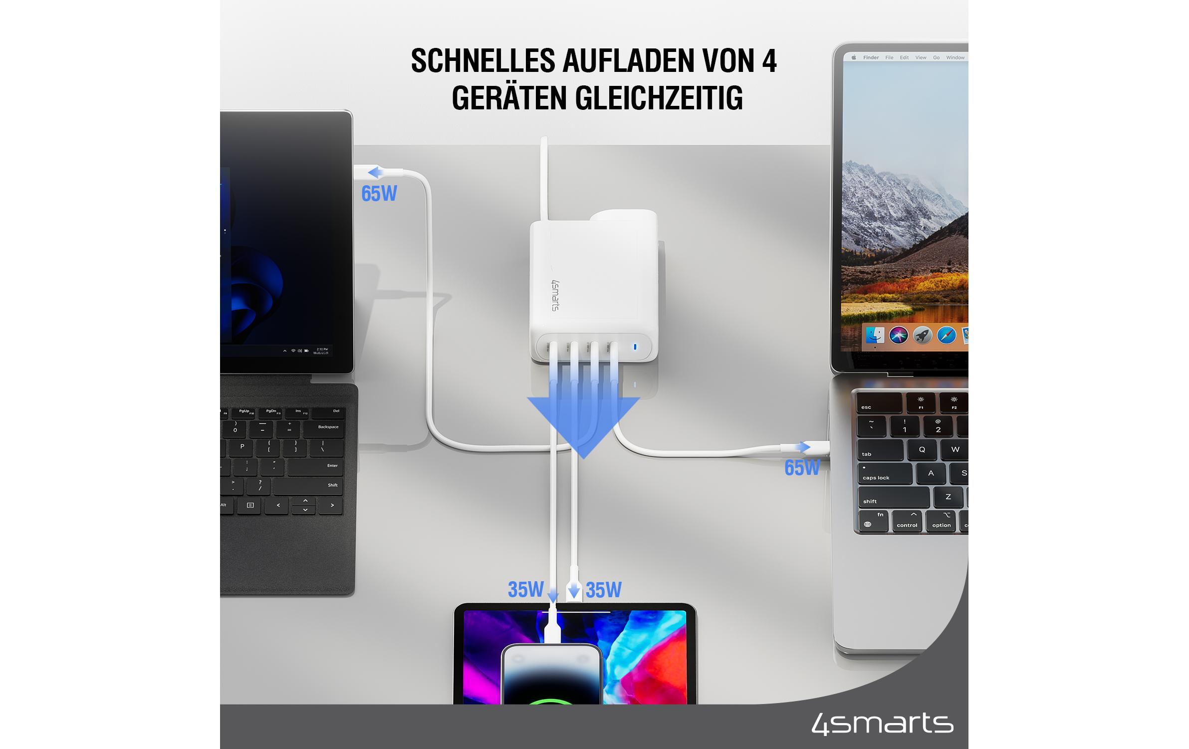 USB-Wandladegerät Flex Pro WeissLadegerät mit Multi-Geräte-Ladefähigkeit