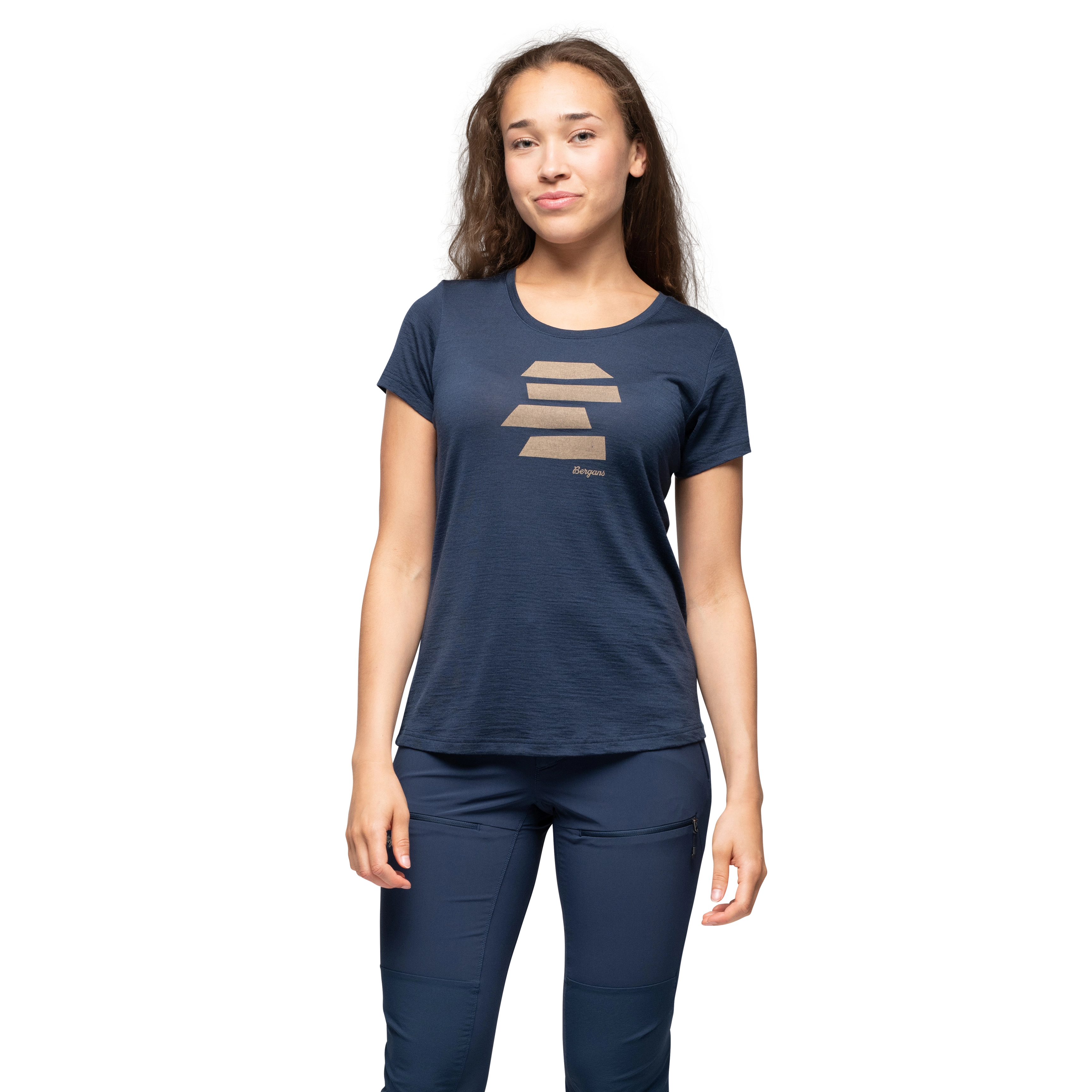 Rabot Mount Wool Tee Women Navy Blue