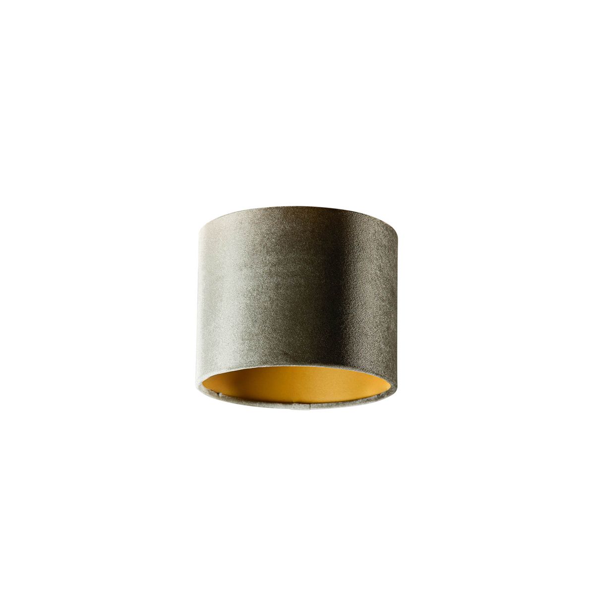 Velours lampenkap groen met gouden binnenkant 18/18/14