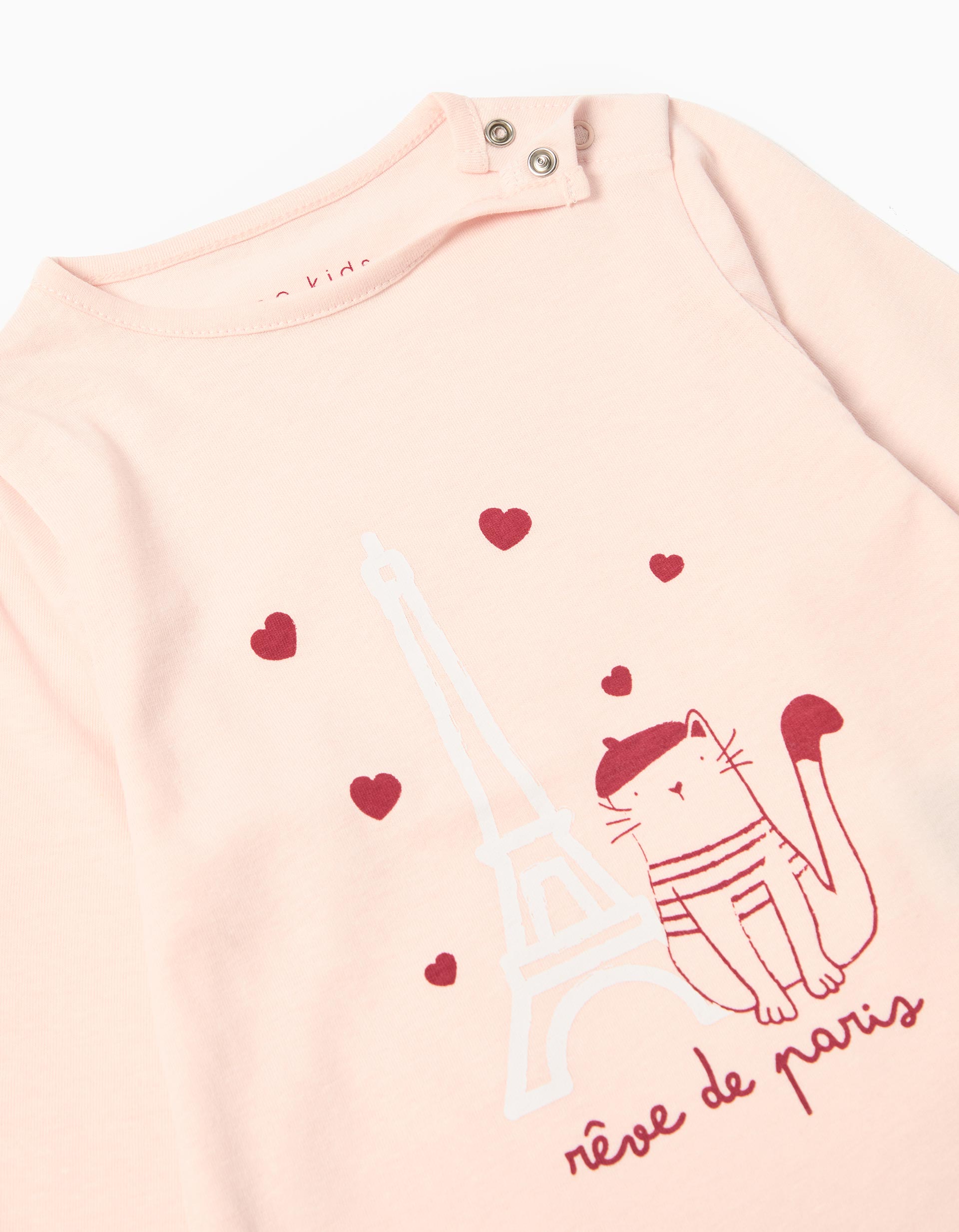 Pijama Jersey, Menina, Rosa Claro