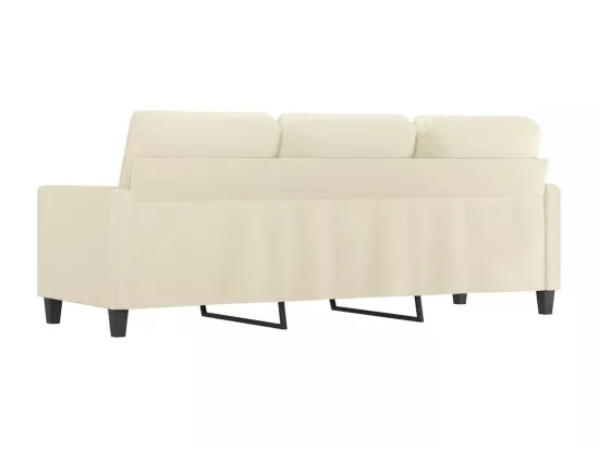 Canapé à 3 places Crème 180 cm Similicuir