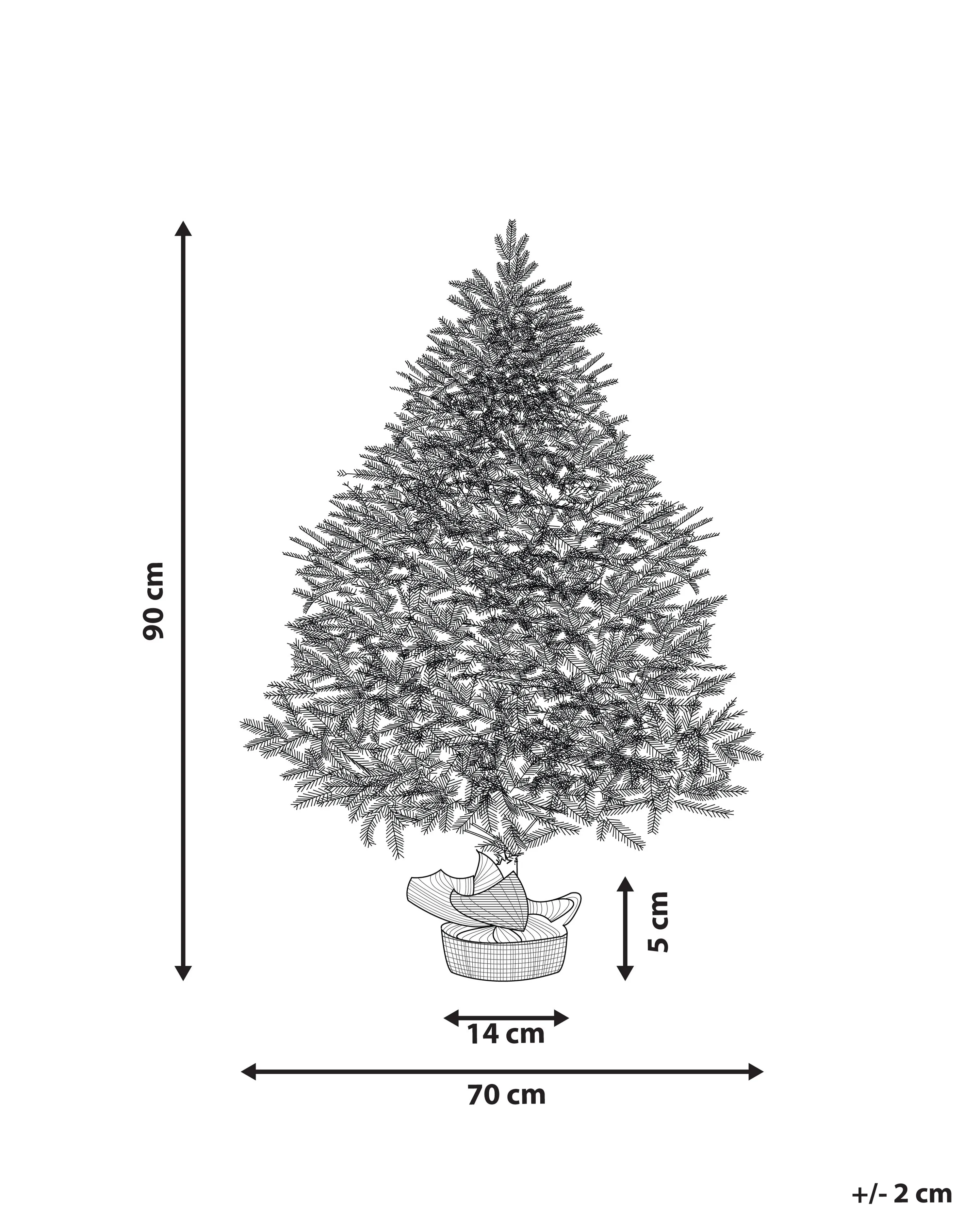 Besneeuwde kunstkerstboom RINGROSE 90 cm Groen