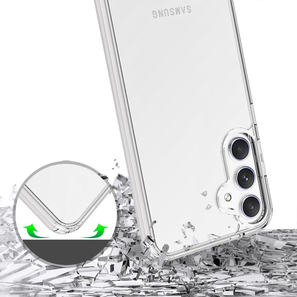 Samsung Galaxy S23 FE Hybrid Hülle TPU Bumper   Acryl Rückseite - Transparent