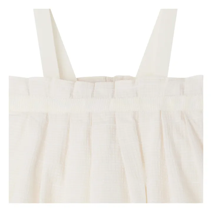 Bonpoint Robe Gauffrée Flossie | Ecru